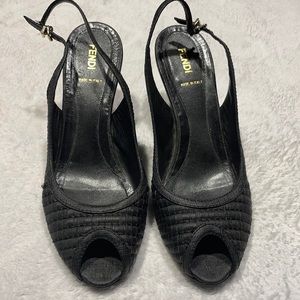 Fendi open wedge toe shoes